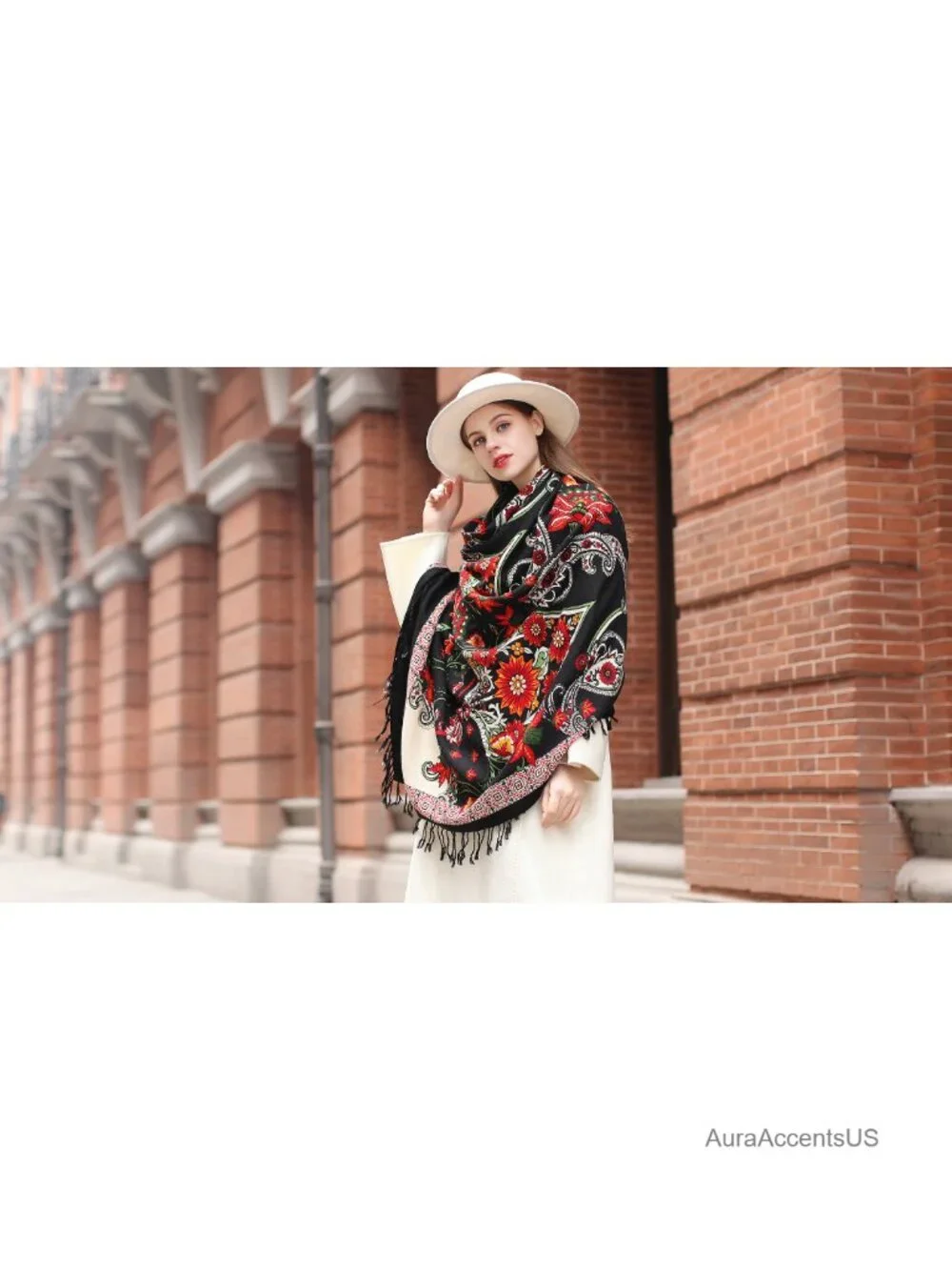 100% Merino Wool Oversized Pashmina Shawl Wrap Women Travel Gift